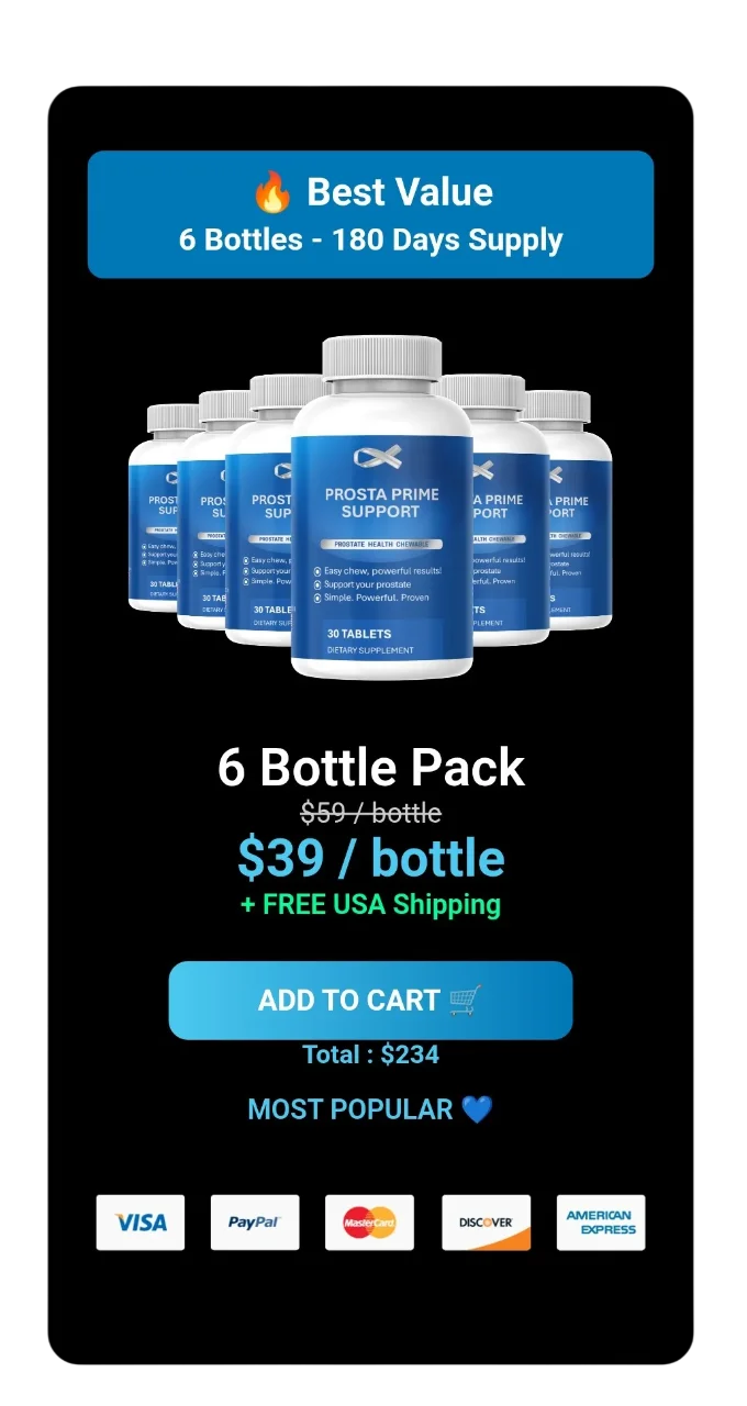 ProstaPrime Support™ 6 bottles pricing
